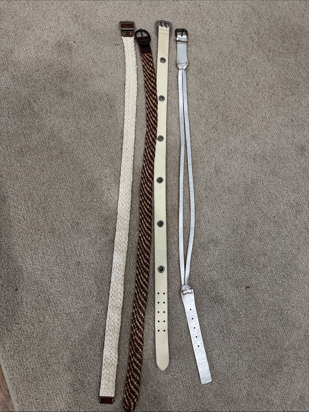 Women’s Neutral & Silver Fashion Belts - Pack of 4
